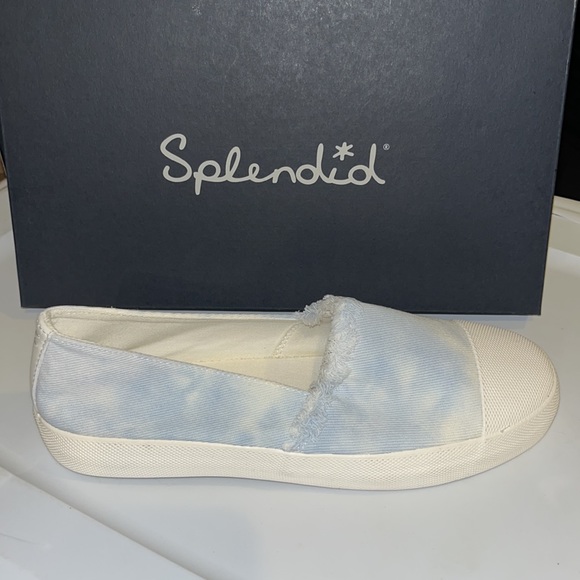 Splendid Blue Tie-Dye Aida Distressed Platform Slip-On Sneaker Size 9 Shoes NEW - Picture 3 of 7